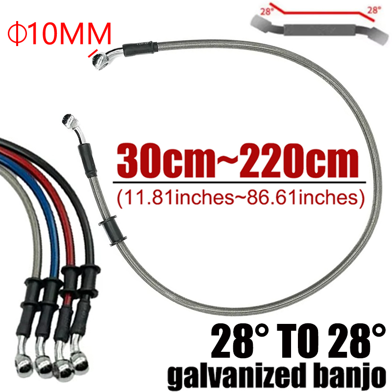 Motorcycle Brake Cable - Argento da 30 cm a 220
